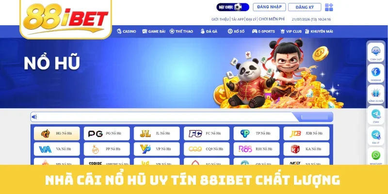 Nhà cái nổ hũ uy tín 88IBET chất lượng